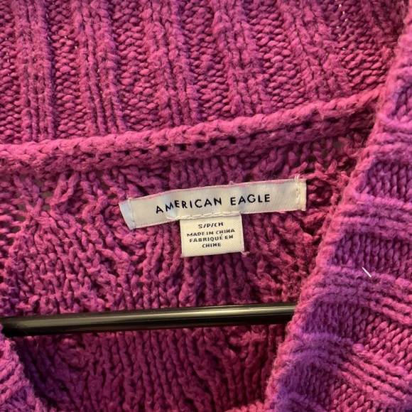 Purple Mock Neck Sweater - Picture 4 of 6